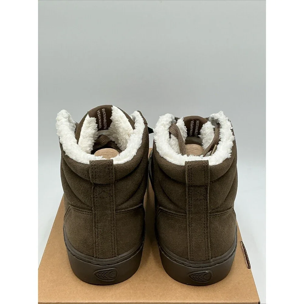 Cariuma OCA Therma High Sneakers Men's 9 All Teak Shearling Lined Boots Eby4486